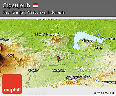 Physical Panoramic Map of Cipeujeuh