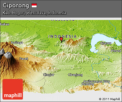 Physical Panoramic Map of Ciporong