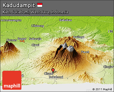 Physical Panoramic Map of Kadudampit
