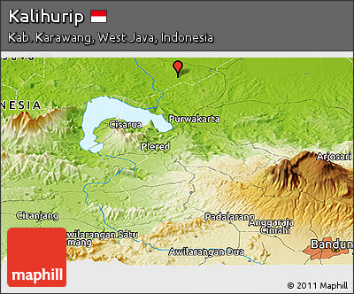 Physical Panoramic Map of Kalihurip