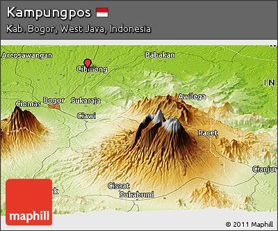 Physical Panoramic Map of Kampungpos
