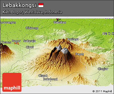 Physical Panoramic Map of Lebakkongsi