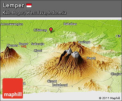 Physical Panoramic Map of Lemper