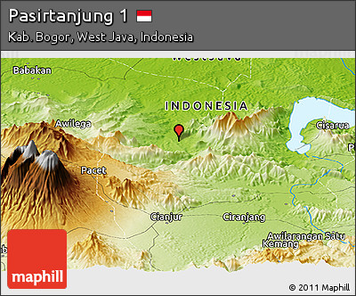 Physical Panoramic Map of Pasirtanjung 1