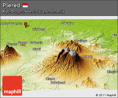 Physical Panoramic Map of Plered
