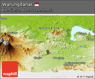 Physical Panoramic Map of Warungdanas