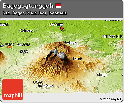 Physical Panoramic Map of Bagogogtonggoh