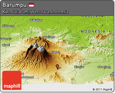 Physical Panoramic Map of Barumpu