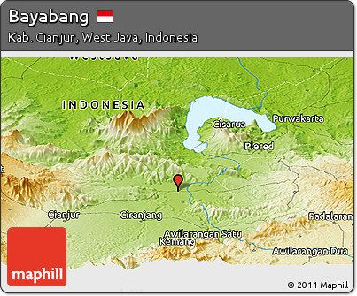 Physical Panoramic Map of Bayabang