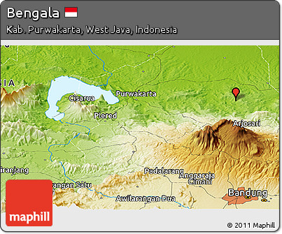 Physical Panoramic Map of Bengala