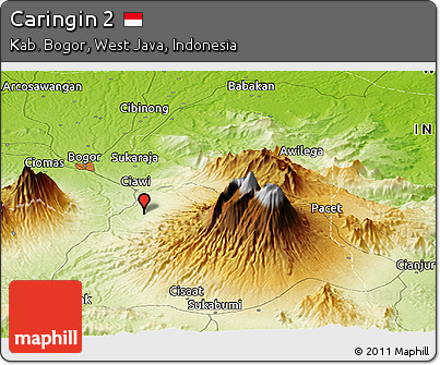 Physical Panoramic Map of Caringin 2