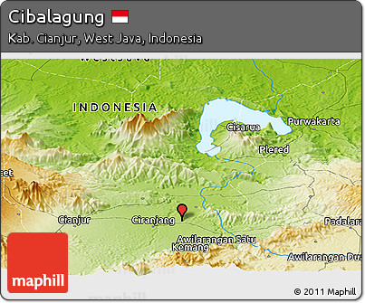 Physical Panoramic Map of Cibalagung