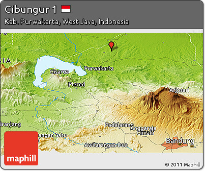 Physical Panoramic Map of Cibungur 1