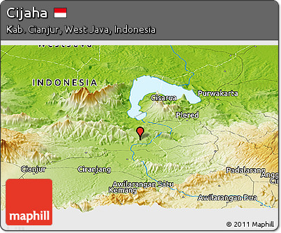 Physical Panoramic Map of Cijaha