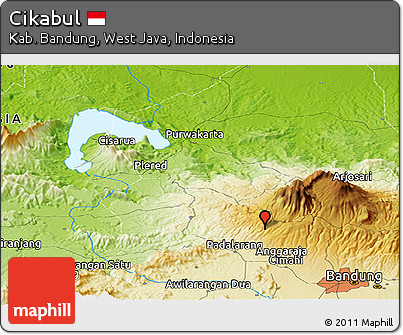 Physical Panoramic Map of Cikabul