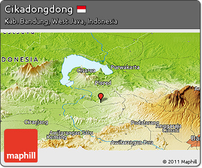 Physical Panoramic Map of Cikadongdong