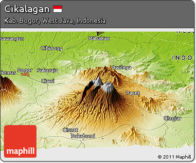Physical Panoramic Map of Cikalagan