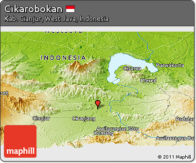 Physical Panoramic Map of Cikarobokan