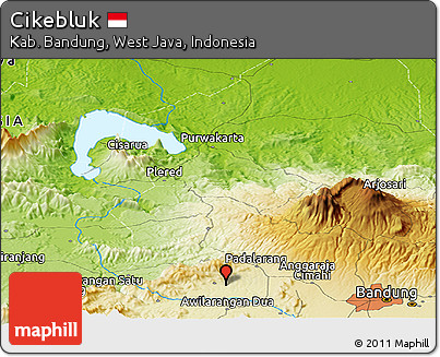 Physical Panoramic Map of Cikebluk