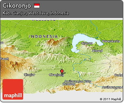 Physical Panoramic Map of Cikoronjo