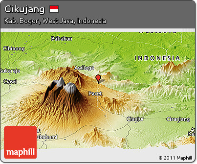 Physical Panoramic Map of Cikujang