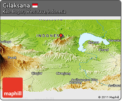 Physical Panoramic Map of Cilaksana