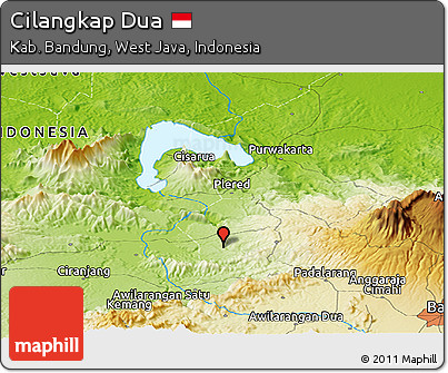 Physical Panoramic Map of Cilangkap Dua