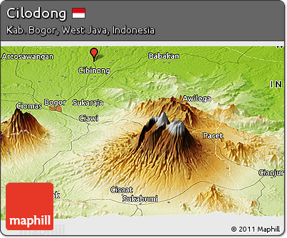 Physical Panoramic Map of Cilodong