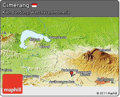Physical Panoramic Map of Cimerang