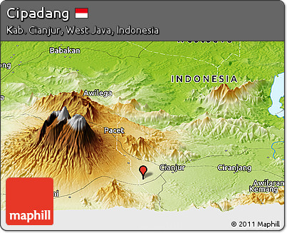 Physical Panoramic Map of Cipadang