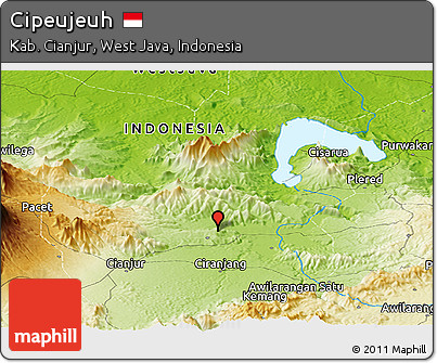 Physical Panoramic Map of Cipeujeuh