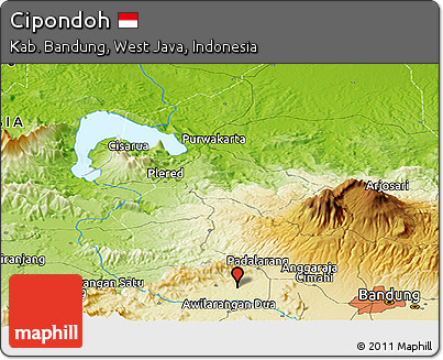 Physical Panoramic Map of Cipondoh