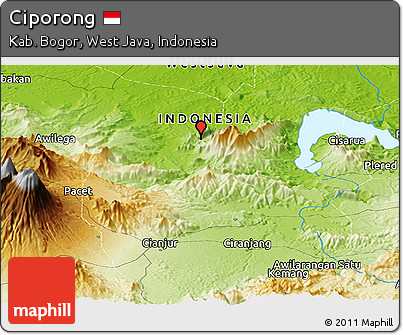 Physical Panoramic Map of Ciporong