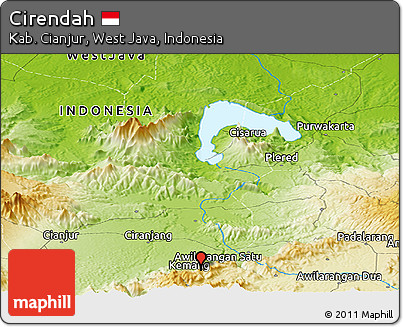 Physical Panoramic Map of Cirendah