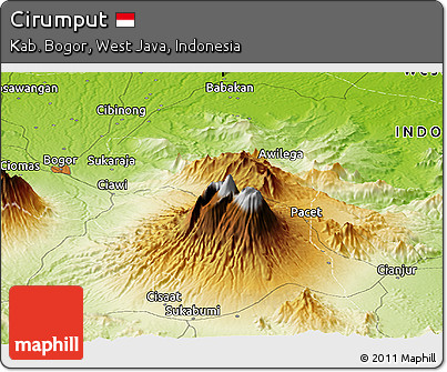 Physical Panoramic Map of Cirumput