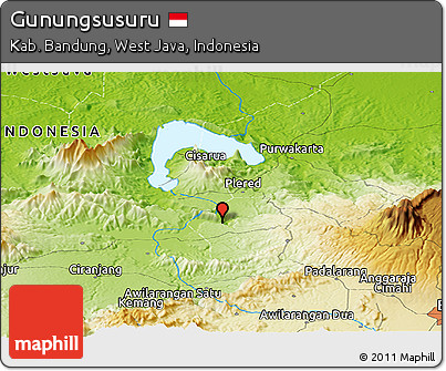 Physical Panoramic Map of Gunungsusuru