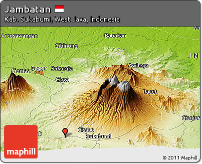 Physical Panoramic Map of Jambatan