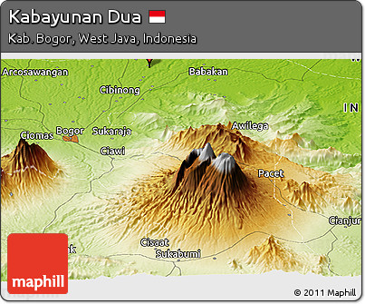 Physical Panoramic Map of Kabayunan Dua