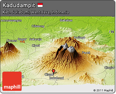 Physical Panoramic Map of Kadudampit