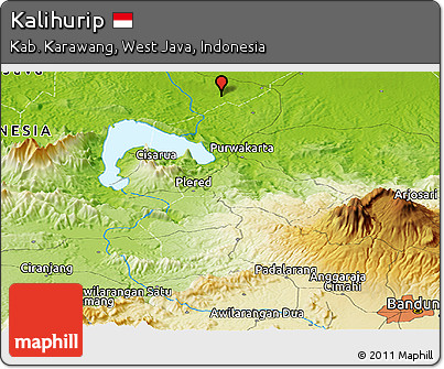 Physical Panoramic Map of Kalihurip