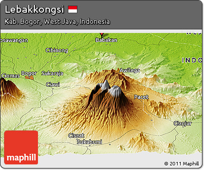 Physical Panoramic Map of Lebakkongsi