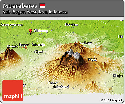 Physical Panoramic Map of Muaraberes
