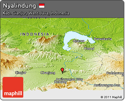 Physical Panoramic Map of Nyalindung