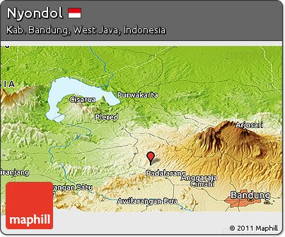 Physical Panoramic Map of Nyondol