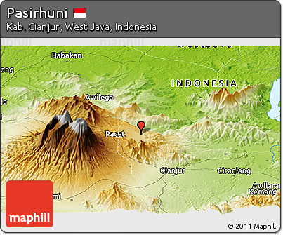 Physical Panoramic Map of Pasirhuni