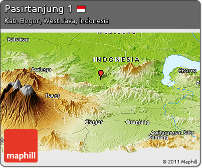 Physical Panoramic Map of Pasirtanjung 1