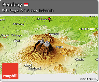 Physical Panoramic Map of Peudeuy