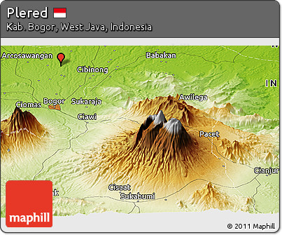 Physical Panoramic Map of Plered