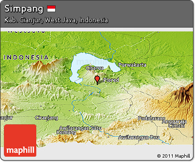 Physical Panoramic Map of Simpang