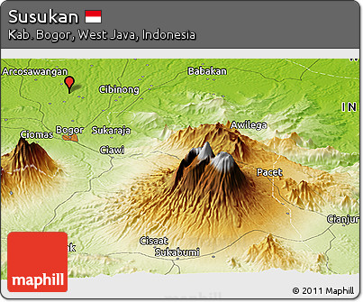 Physical Panoramic Map of Susukan
